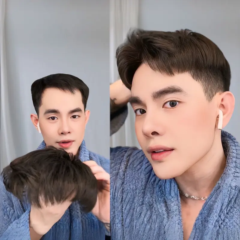 TÓC MÁI NAM DẠNG KẸP IVY GIÀNH CHO NAM GIỚI - Mua hàng xong khách nhắn em để em gửi video hướng dẫn vuốt tóc 0