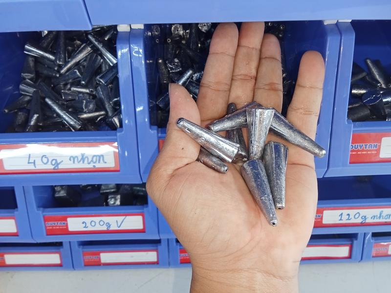 chì câu cá chì nhọn xuyên tâm 1kg