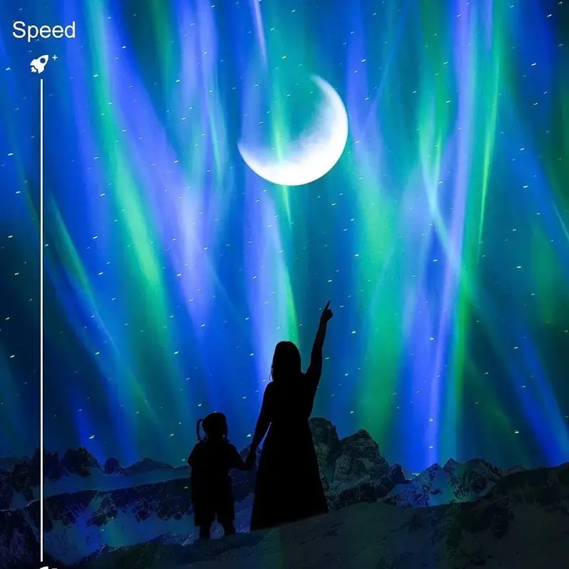 MYLIGHT.ID Lampu Proyektor Dream Aurora Galaksi Bulan / Moon Projection 6