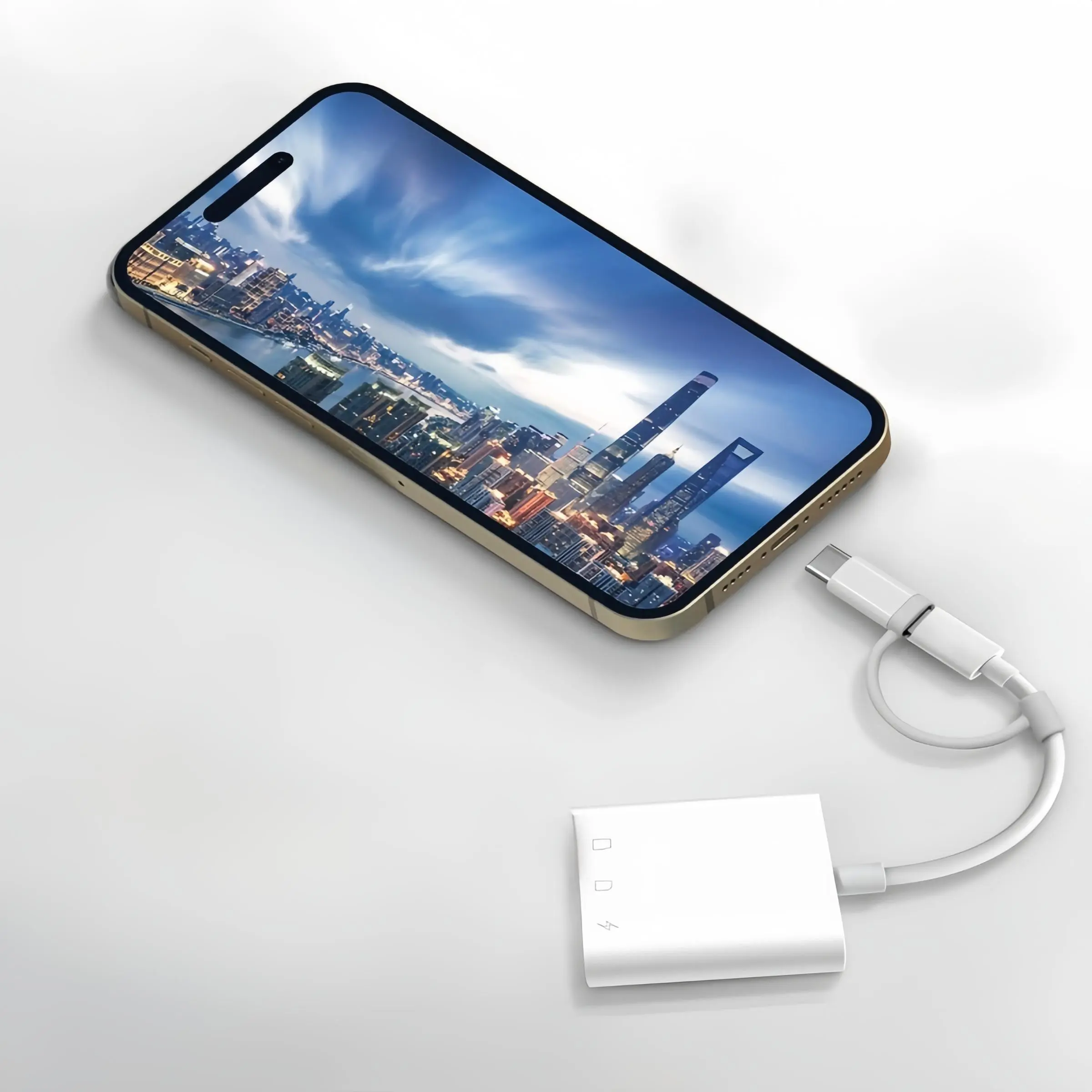 SD Card Reader, USB Camera Adapter, Plug & Play Card Reader, Digital Camera SD Card Viewer Supports SD and TF Card Adapters for iPhone & iPad