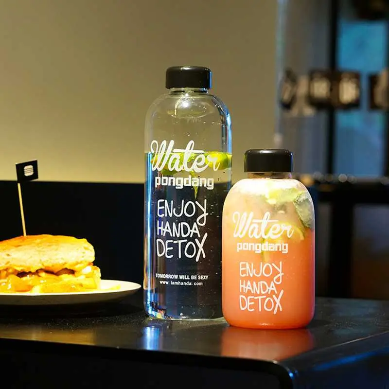 Botol Minum Plastik Detox Infused Water Bottle BPA Free 1L LAMHANDA Minuman Kitchenware 0