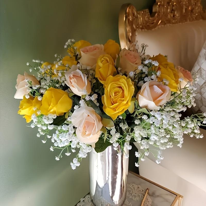 Baby's Breath Artificial Flower without Vase, 10/20pcs Faux Flower Bouquet, Decorative Flowers for Home Party Wedding Anniversary Festival 2