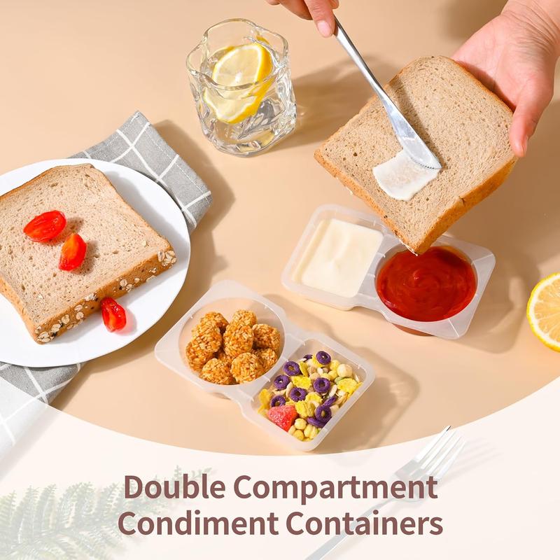 Product Introduction of Modern Condiment Container, 10/20pcs Reusable Snack Serving Storage Container with Lid, Plastic Sauce Container, Condiment Container for Take-out Condiments, Kitchen 4