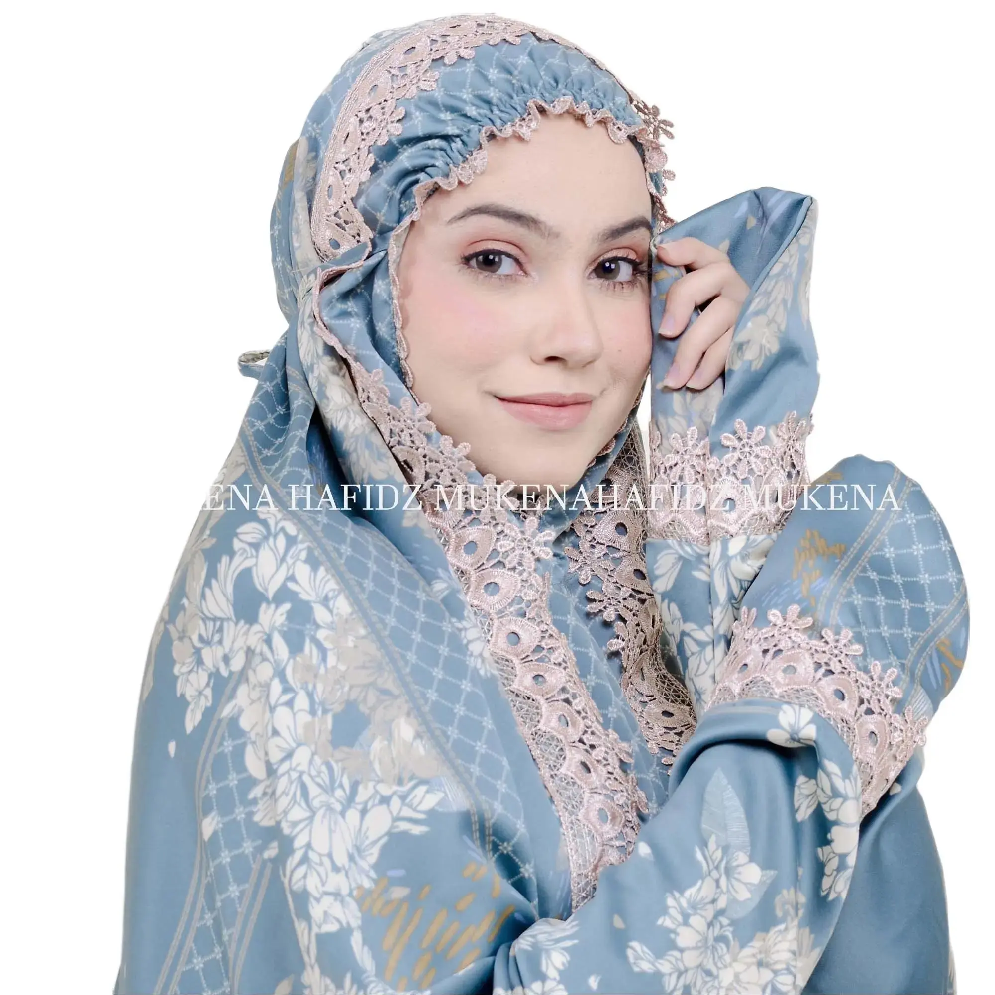 Mukena Terusan Lajuran Santri Terbaru 2024 Sutra silk Renda Mewah Cantik Motif  Pouch Travel Pouch Bunga Mukena Muslim Dewasa Panjang Bawahan Mukenah  Wanita