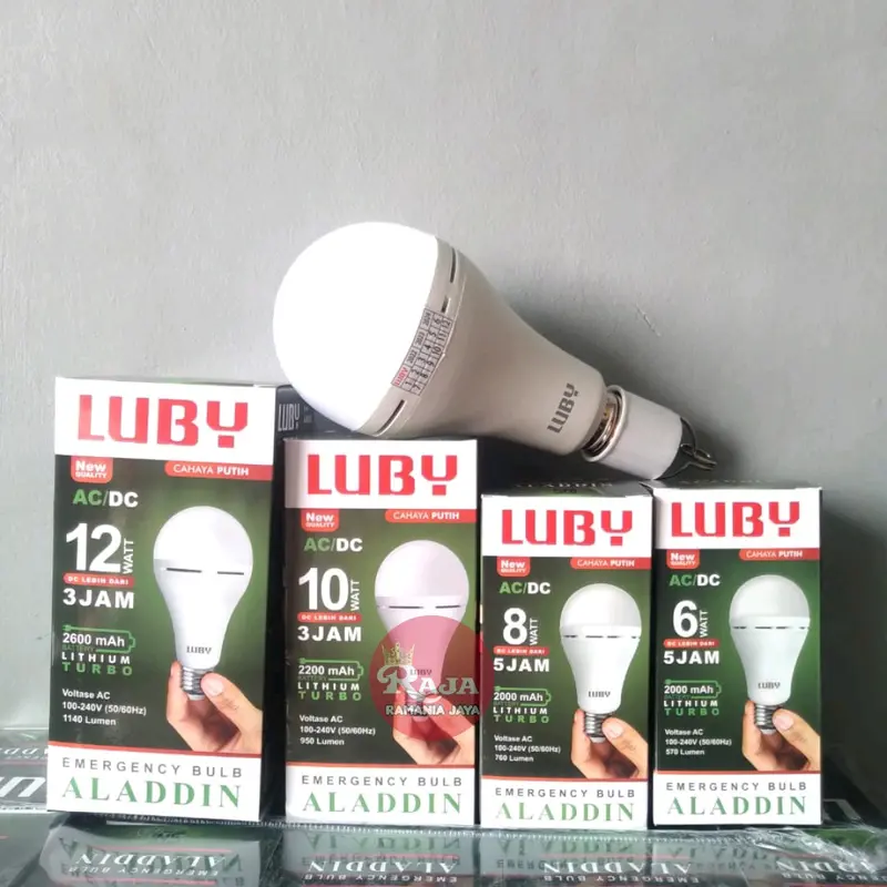 Lampu LED Emergency AC DC Berkualitas Terbaik New Luby Aladdin 1