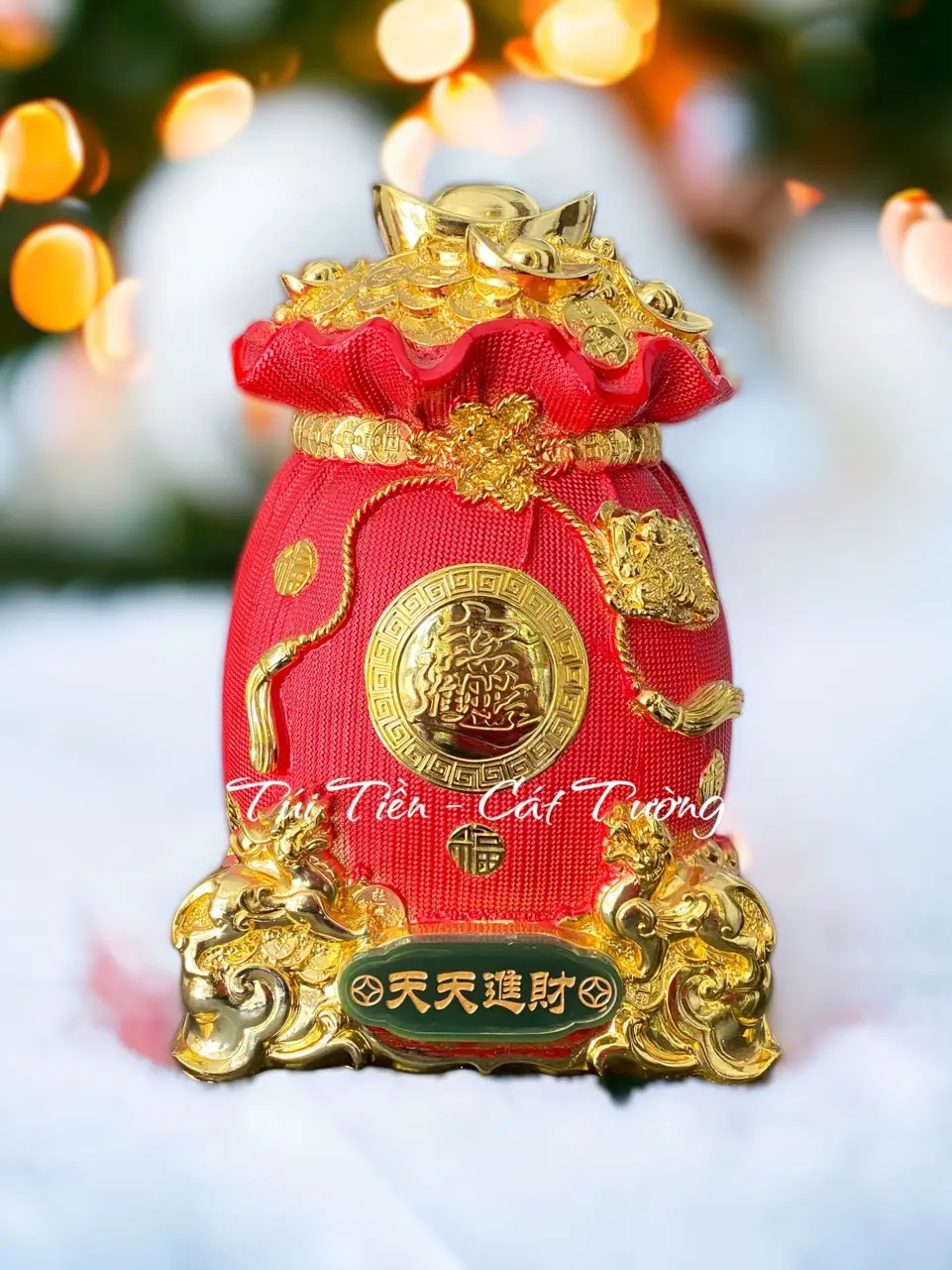 Túi Tiền Tài Lộc (Mẫu màu đỏ) - Tụ Tài Hút Lộc - Gia Tăng Tài Bảo