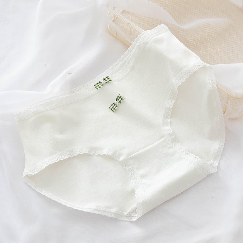 Little Fresh Dot Print Milk Shake Green Girl Underpants 5