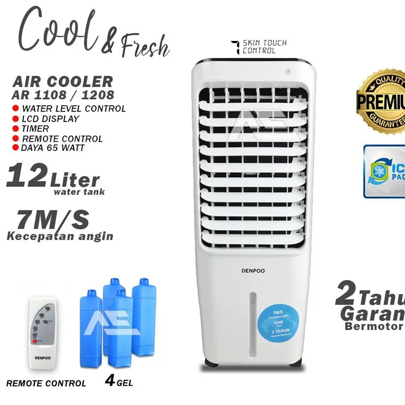 DENPOO AIR COOLER PENYEJUK RUANGAN AR 1208 XF 2