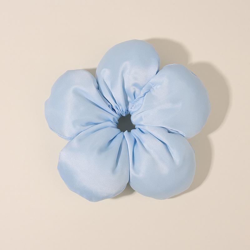 Dây Buộc Tóc Hoa Bánh Mì, Chất Liệu Satin Cao Cấp, Scrunchie Đầy Bông 3D, Thiết Kế Thanh Lịch Women Nữ 5