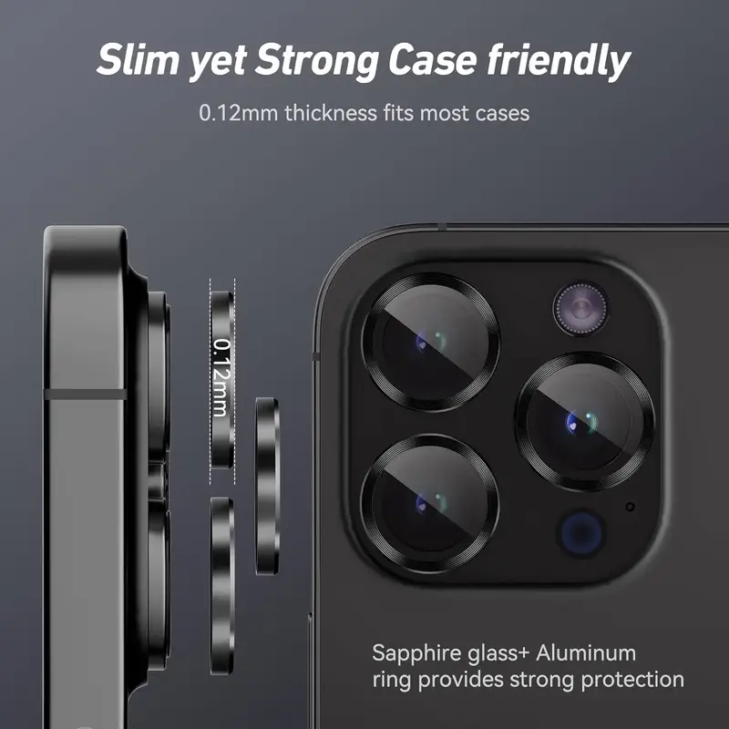 Vỏ Bảo Vệ Ống Kính Máy Ảnh, Tương Thích Với iPhone 16 Pro Plus, 15 Pro Max, 14 plus, 13, 14pro, iPhone 15, 13pro, 15pro, 15plus, Bảo Vệ Màn Hình Bằng Kính, Tặng Kèm Phụ Kiện, Năm 2025 2