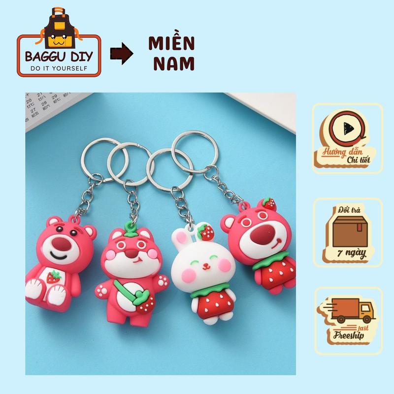 Móc khóa cute móc khóa đôi siêu đáng yêu BAGGU DIY MK01 Women Nữ móckhoá nhóm Móc Chìa Khoá 
