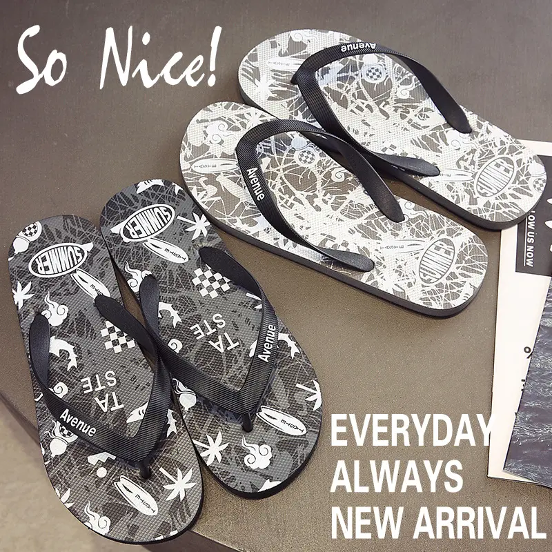 Men's slippers, men's beach sandals, personalized outdoor sandals, summer outdoor anti slip flip flops