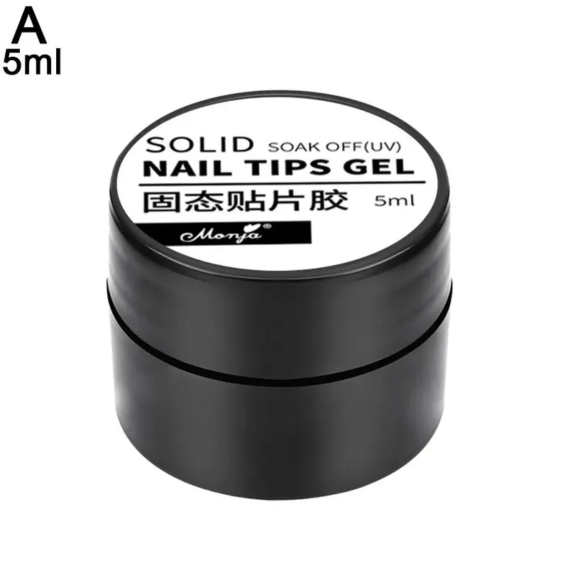 Đầu móng tay Gel, màu Trơn có thể đeo được, có thể lột, chất kết dính, cho móng tay Quang Trị Liệu, miếng dán móng tay 7