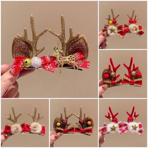 พร้อมส่งในไทย‼ ที่คาดผม กิ้บติดผม ตรุษจีน คริสมาสต์ ปีใหม่ กิ๊บเขากวาง กิ๊บแฟชั่น สีแดง