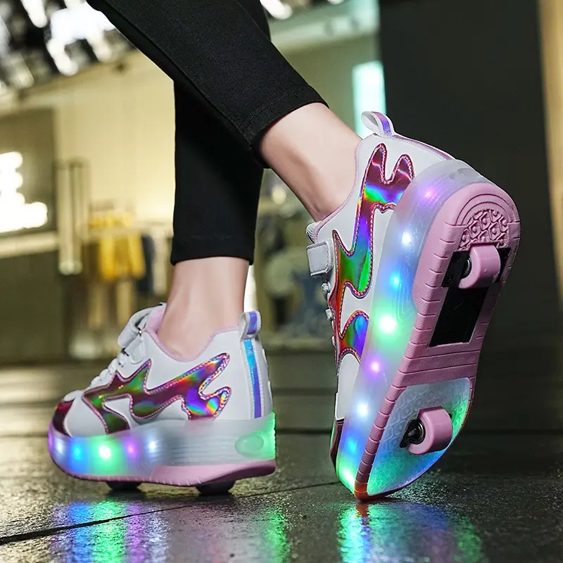 Heelys - giày labuci bánh xe đôi cho trẻ em, giày bánh xe cha mẹ - con cái, giày sạc led, giày lấp lánh cho trẻ em, cỡ 28-40 5