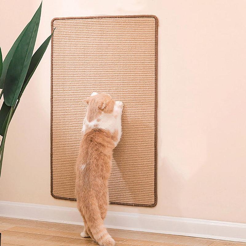 Stickable Cat Scratching Mat, Non-slip Sisal Rope Cat Scratcher Toy, Cat Scratcher Pad, Home Pet Natural Furniture Accessories 1