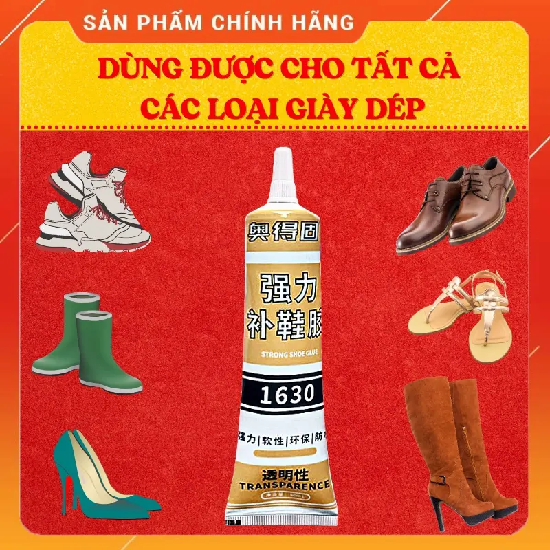 Keo Dán Giày Siêu Dính - Keo Dán Giày Dép Chuyên Dụng 1630 Aodegu 60 ml - Dính Siêu Chắc, Kèm Phụ Kiện
