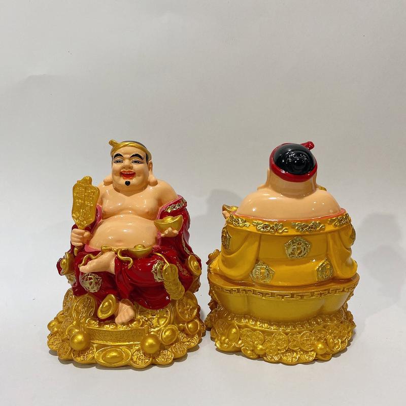 Bộ Tượng 2 Ông Thần Tài Và Thổ Địa Cao 14cm Ngồi Chéo Chân 6