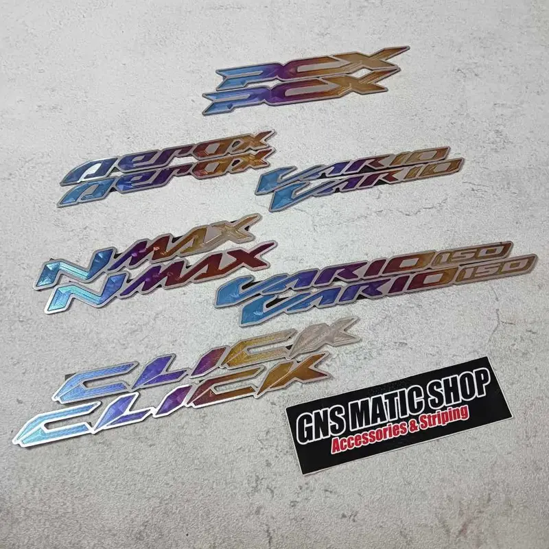 LOGO EMBLEM TITANIUM ORIGINAL VIETNAM VARIO CLICK PCX NMAX AEROX DLL / EMBLEM BODI TITANIUM EMBLEM BODY TITANIUM BEAT 1