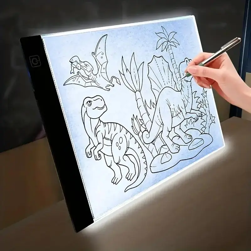 Back to School A3/A4/A5 LED Lights Drawing Tablet, 1 Count Rechargeable Dimmable Led Drawing Copy Board, Electronic Art Graphic Painting Writing Table, Drawing Educational Toys