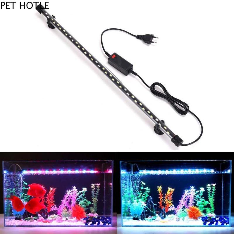 Đèn LED chiếu sáng, PET HOTLE, Chống thấm nước, Phích cắm EU / US, Đèn màu, Thích hợp cho nước ngọt và nước dưới biển, Trang trí, Cây thủy sinh phát triển, Đèn bể cá, Đèn LED bể cá, Đèn bể cá 0