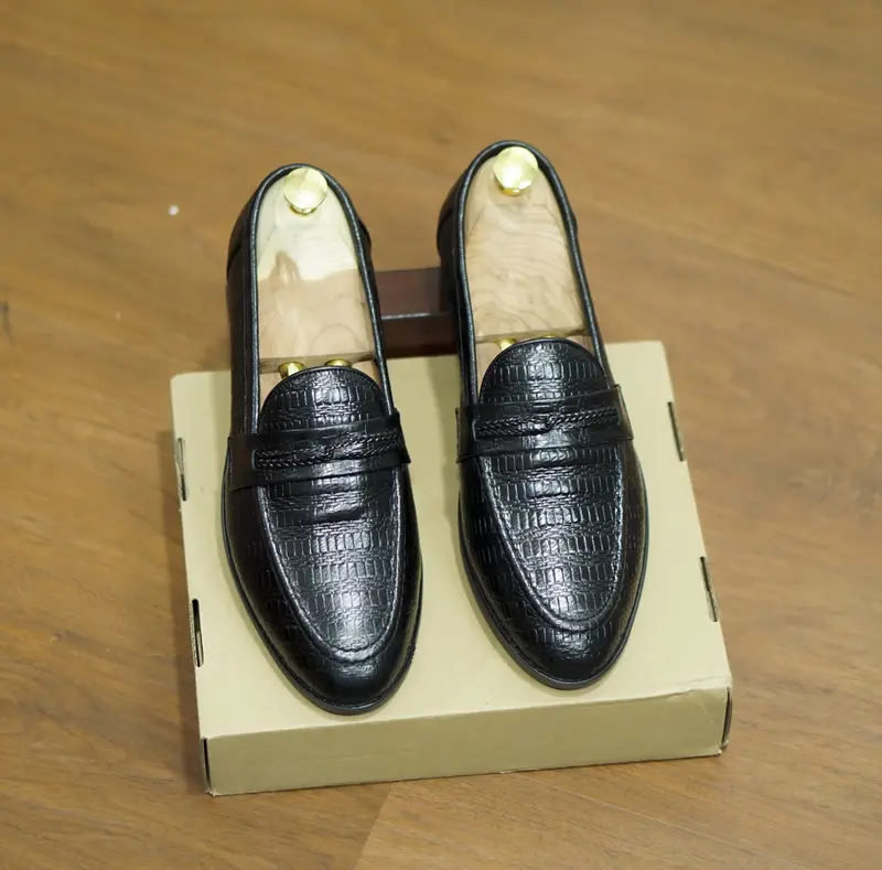 Giầy nam da bò vân sần bắp I Mã GHA006I Bảo hành 12 tháng I Mũi Tròn I Đế cao su I Shoes GiàY 3
