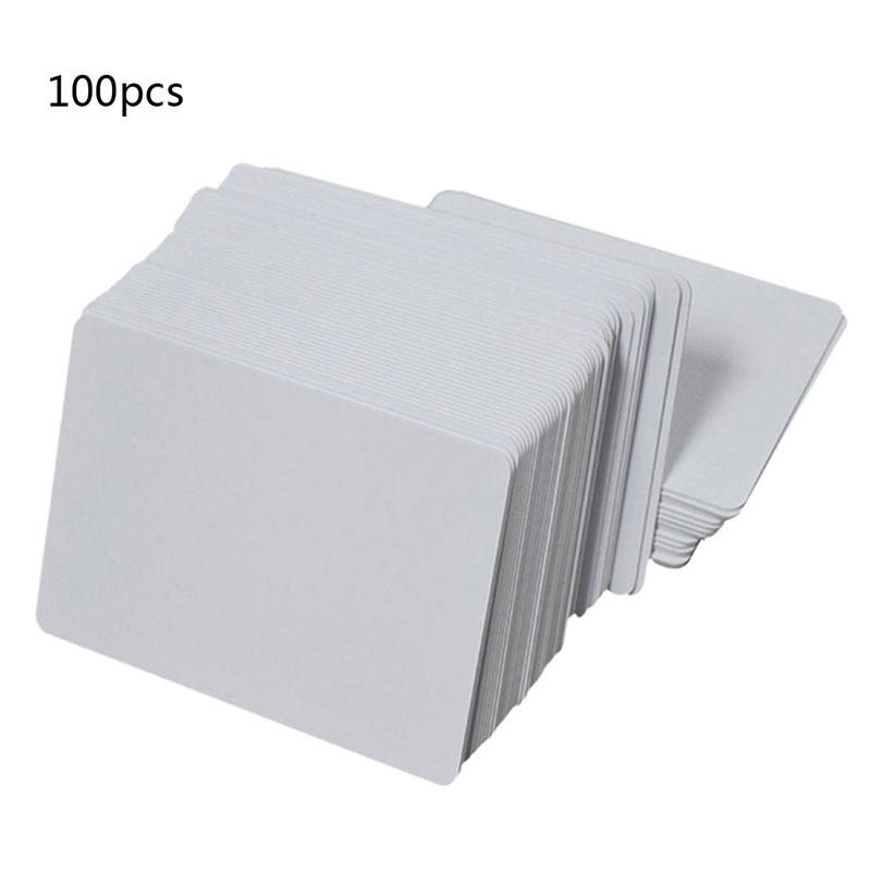 Thẻ ID PVC, Chất Lượng Cao Cấp, 100 Cái, Màu Trắng, In Hai Mặt Bằng Nhựa PVC, Thẻ Huy Hiệu ID Tự Làm, Nhãn Hiệu: Trắng 0