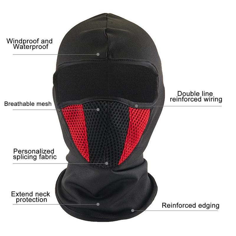 Mặt Nạ Che Kín Mặt Balaclava Đi Xe Máy, Thoáng Khí, OBEEITPL, Đạp Xe Và Thể Thao, Chống Bụi, Chống Gió, Khăn Quàng cổ Quàng Cổ, Kẹp Tóc Mũ Đội Đầu, Thích Hợp Cho Nam Và Nữ, Che Mặt Cổ 3