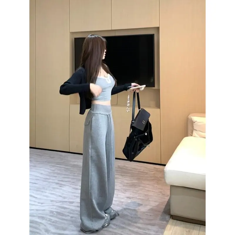[SARA] Quần Nỉ Cạp Cao Ống Rộng Đẩy Hông Siết Eo Hack Dáng, Chất Liệu Nỉ Dày Dặn Cao Cấp - Mã: TD085 8