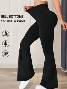 Pantalones acampanados de cintura alta para mujer, súper suaves con control de abdomen, Leggings deportivos de yoga y correr que no son transparentes, Ropa para mujeres