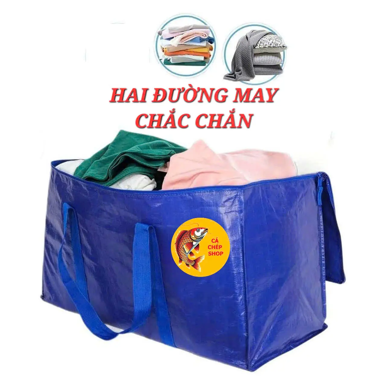 Túi Vải Bạt Đựng Đồ Có Size Khủng Lồ, Đường May Chắc Chắn