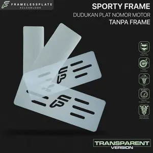 Dudukan Plat Nomor Motor Transparan Framelessplate Invi For Motorcycle