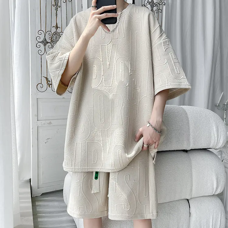 Bộ Đồ Thể Thao Thường Ngày Cao Cấp Cho Nam, Thương Hiệu Hợp Xu Hướng Mới Mùa Hè, Ngoại Cỡ, Áo Phông, Quần Đùi ngắn Tay, Bộ 3314 Người Thu Thập