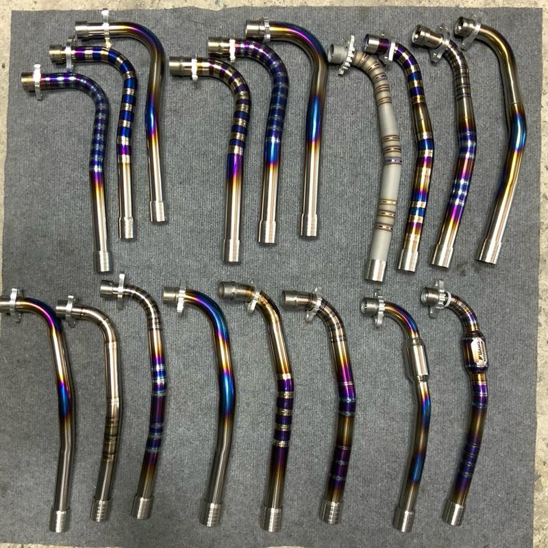 Cổ titan Dream Wave máy 100cc Phụ Kiện xe máy ống pô titanium khâu chén tặng kèm