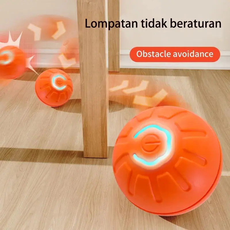 Pet Mainan anjing kucing Bola Listrik Bergulir Cerdas Hewan Peliharaan Bola mainan hewan peliharaan 2