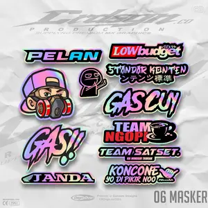 Stiker Viral Logo Hologram Stiker Tanki Motor Hypebeast Racing Anti Air