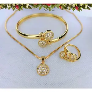 Satu set aksesoris perhiasan titanium wanita dewasa murah perhiasan wanita 1 set asessoris wanita lengkap