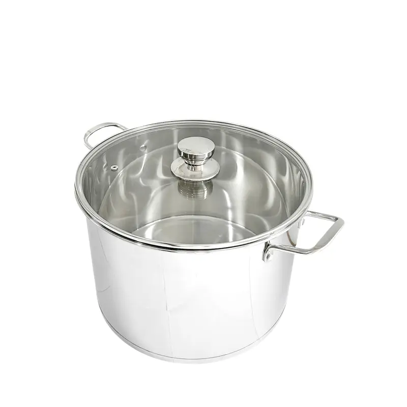 BỘ 3 NỒI COOKERY THÂN ĐỨNG - 3 ĐÁY - INOX 430 - SIZE 18 - 20 - 24 5