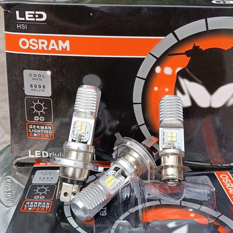 Đèn Pha LED H4/HS1 và M5/T19 sáng trắng DC12V dùng cho Xe Máy, dùng điện bình ắc quy, lắp thay cho bóng HALOGEN cùng kiểu chân - Phụ Tùng