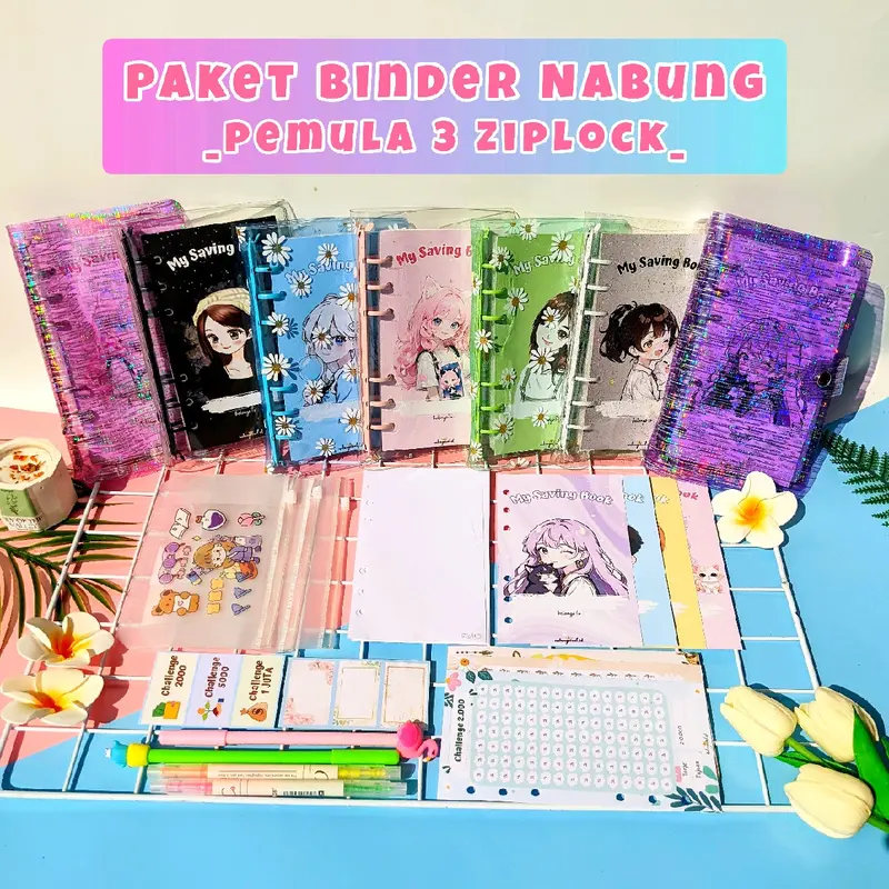 [3 Ziplock] Paket binder nabung pemula 0