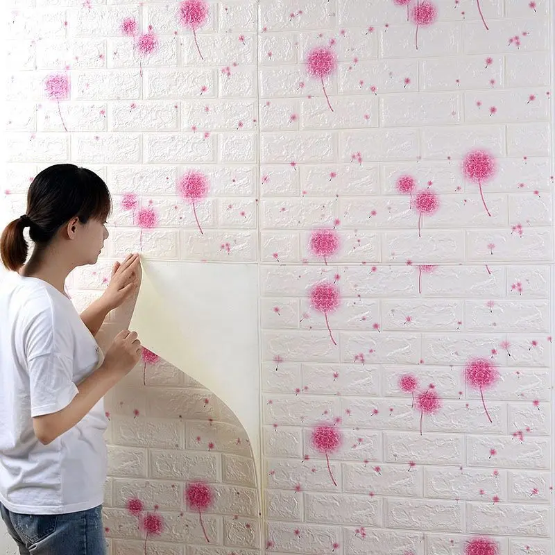 3Dwallpaper วอลเปเปอร์ติดผนัง สติกเกอร์ ​ลายอิฐ 3 มิติ คุณภาพสูง สําหรับติดตกแต่งผนังบ้าน DIY