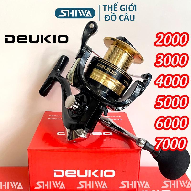  Máy Câu Cá Deukio QM Mẫu Mới 2023  Máy Câu Đứng Kim Loại Cao Cấp Đủ Size 2000 3000 4000 5000 6000 7000  Đồ Câu Shiwa 
