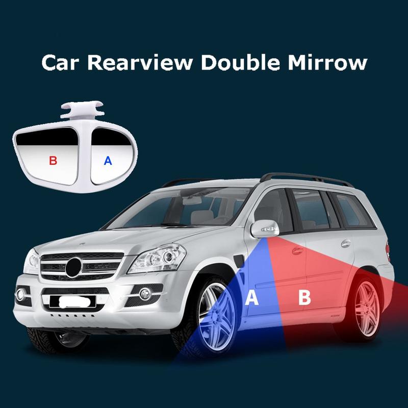 【24-hour shipping+free shipping+COD】360 Degree HD Car Blind Spot Mirror Rotatable Adjustable 2 Side Wide Angle Exterior Automobile Rear View Mirror Parking Mirror 5