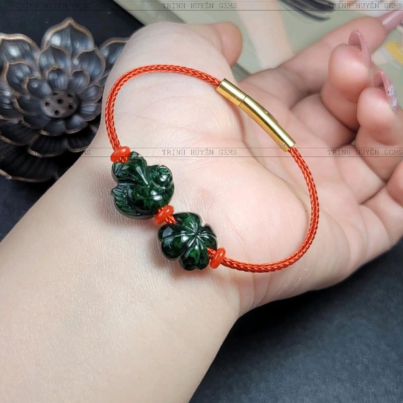 Vòng tay Hồ ly mix Cỏ bốn lá Sơn thủy 1