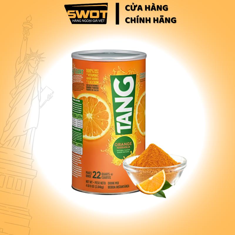 Bột pha nước cam TANG Orange Natural Mỹ 2.04kg, bột pha nước cam thơm ngon, Vitamin C - SWOT