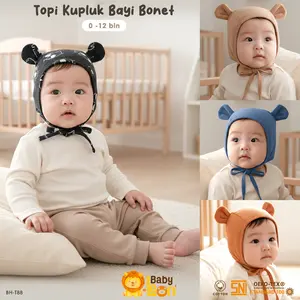 BABY LEON Topi Bayi Topi Kupluk Bayi Baru Lahir Topi Baby Newborn Perlengkapan Bayi Baru Lahir BH-T88