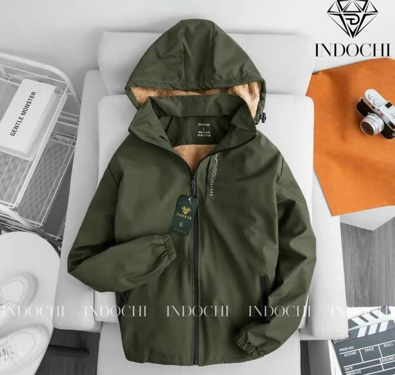 Áo Khoác Gió nam nữ Lót Lông Cừu 3 khoá - 2 lớp dày dặn. In ngực che khoá Menswear Jacket- Chống nước, chống gió, giữ ấm cơ thể 5