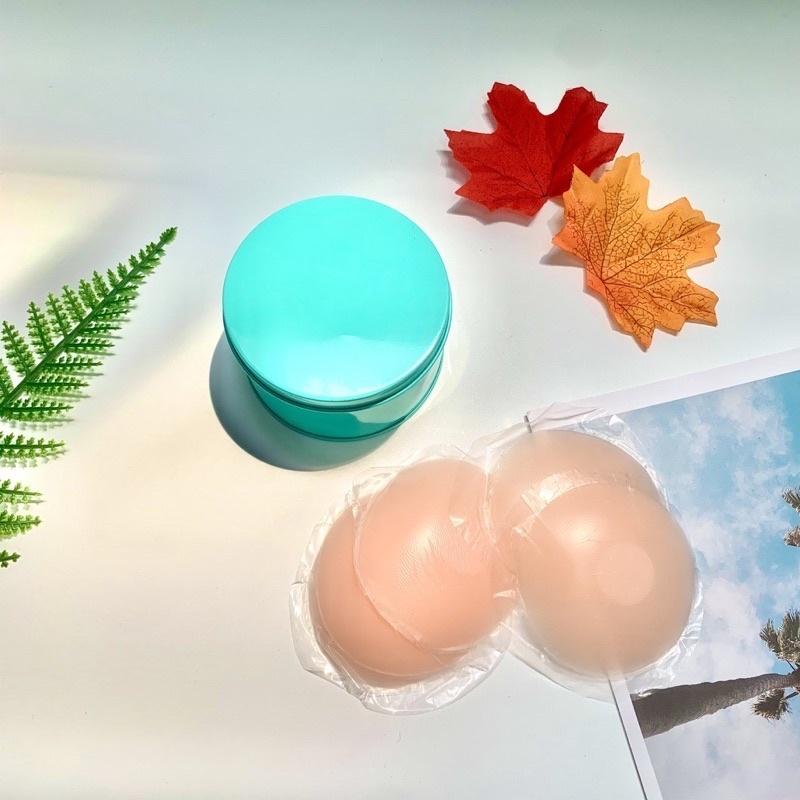 Miếng dán ngực silicone siêu dính chống nước dùng được nhiều lần VANISA DMAT12 Nữ Women Tim Sen Cao Su 4