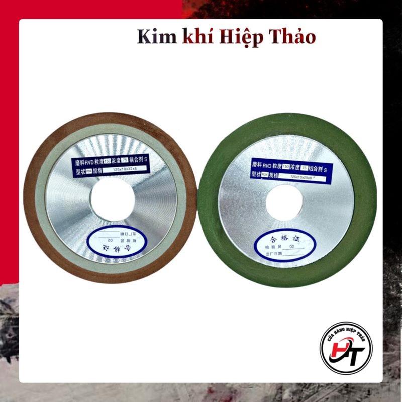 Đá mài hợp kim đĩa chuyên mài lưỡi cưa 100mm 125mm 150mm Kim Khí Hiệp Thảo tặng kèm lót lỗ nhựa DMHK-TQ