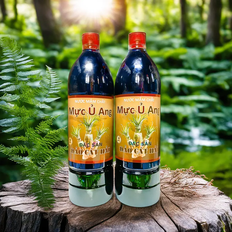Hai Chai Nước Mắm Chắt Cá Mực (2L)- Ủ 3 năm - Đặc sản đảo Cát Hải Nước Sốt Gia Vị Chua 2